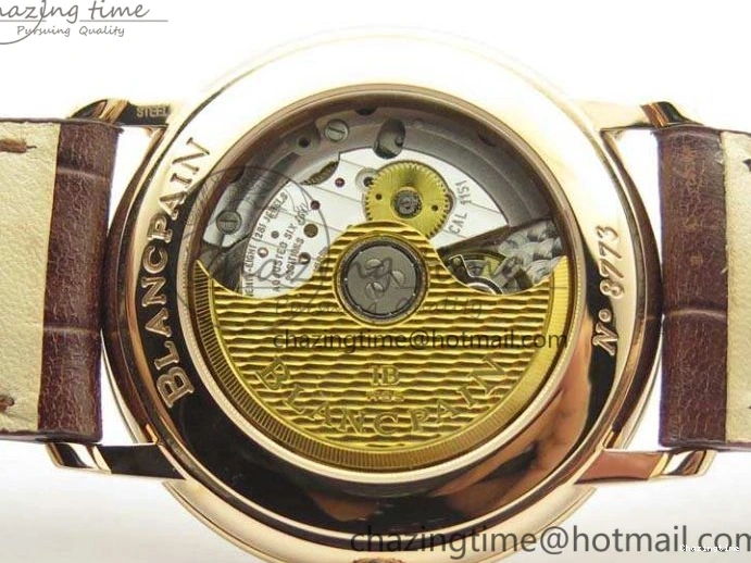 0309 Villeret 6651 RG ZF 1:1 Best Edition White Dial On Brown Leather Strap A Unique 8097